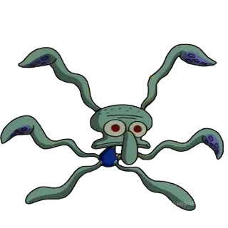 💃 Squidward Spongebob Squarepants thaddäus, spongebob, cartoon, lustig, charakter whatsapp sticker