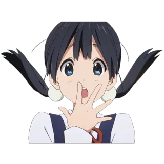 😮 anime, girl, cartoon, character, cute telegram sticker