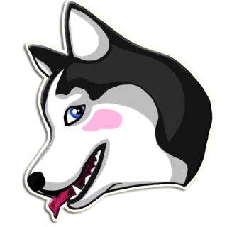 ☺️ cão, husky, animal, animal de estimação, adesivo, fofo, animal doméstico telegram sticker