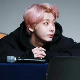 🌸 人, 男性, kpop, ピンク髪, 歌手, アイドル telegram sticker