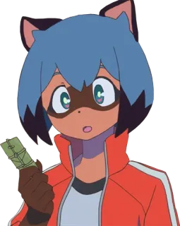 😯 Michiru Kagemori BNA Anime, BNA, Michiru Kagemori, Tanuki, Umanoide, Ragazza, Valuta telegram sticker