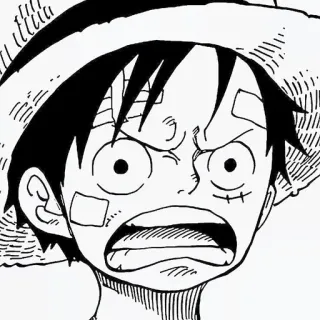🏴‍☠️ Monkey D. Luffy One Piece アニメ, マンガ, ワンピース, モンキー・D・ルフィ, ルフィ whatsapp sticker