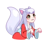 ⏳ 애니메이션, 여우, 소녀, 귀여운, 귀여운, 만화, 캐릭터 telegram sticker