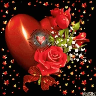 🎈 coeur, roses, amour, fleurs, rouge, romance, Saint-Valentin telegram sticker
