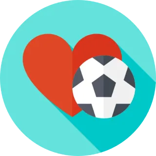 😍 Herz, Liebe, Fußball, Fußball, Ball, Sport whatsapp sticker