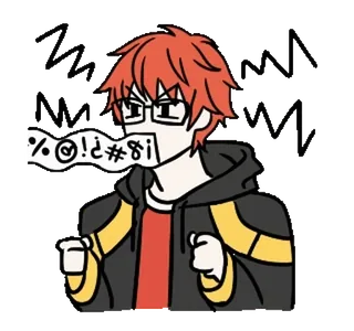 🤬 %@!¡?#&¡ colère, dessin animé, animé, frustration, agacement whatsapp sticker