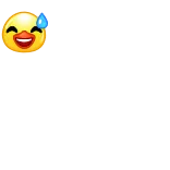 😅 Émoji, Poulet, Sueur, Joyeux, Mignon, Expression telegram sticker