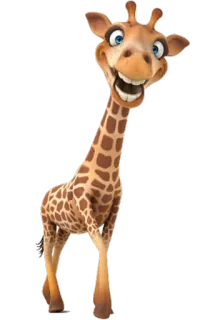 😆 Giraffe, Tier, Cartoon, Wildtier, Zoo, Süß telegram sticker