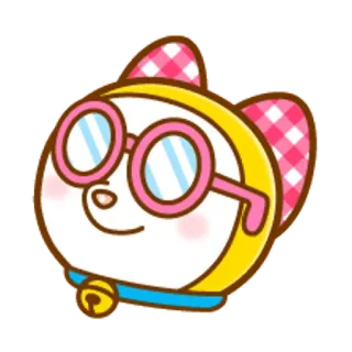 🐶 น่ารัก, การ์ตูน, สติกเกอร์, ตัวละคร, สัตว์, แว่นตา telegram sticker