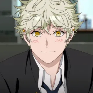 🔷 anime, boy, yellow hair, blue period, male, school uniform telegram sticker