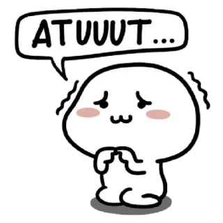 🥺 ATUUUT... fofo, desenho animado, tímido, adorável, kawaii telegram sticker