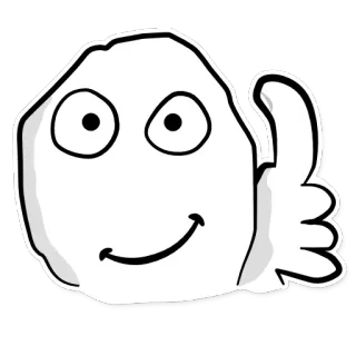 👍 meme, internet, funny, humor, expression, trollface telegram sticker