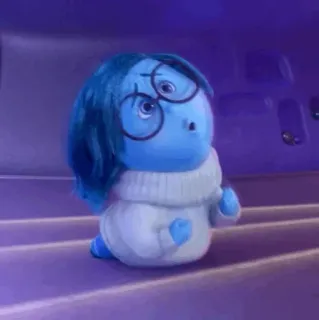 🤖 Sadness Inside Out Tristezza, Inside Out, Disney, Pixar, Emozione, Cartone animato telegram sticker