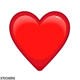 ♥️ cœur, amour, rouge, symbole, saint-valentin, romance telegram sticker