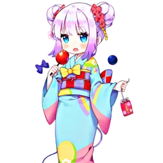 🐉 Kanna Kamui Miss Kobayashi's Dragon Maid Anime, Dragón, Kanna Kamui, Lindo, Personaje, Kawaii, Miss Kobayashi's Dragon Maid telegram sticker