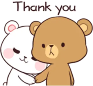 🤗 Thank you 곰, 귀여운, 감사합니다, 사랑스러운 telegram sticker