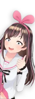 👍 Kizuna AI Anime, Youtuber virtual, Vtuber, Kizuna Ai, Bonito, Polegar para cima whatsapp sticker