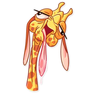 😪 ยีราฟ, การ์ตูน, ตลก, สัตว์, น่ารัก, ตัวละคร telegram sticker