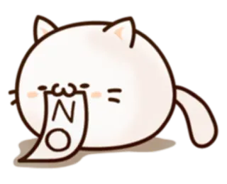 🐱 NO кот, животное, нет, милый, каваий telegram sticker