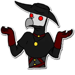 🤷 dokter wabah, medis, sejarah, epidemi, kostum telegram sticker