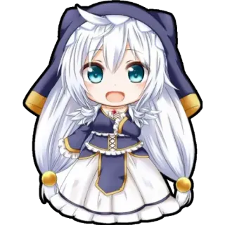 😍 Anime, Chibi, Mignon, Dessin animé, Manga, Fille, Kawaii, Personnage telegram sticker