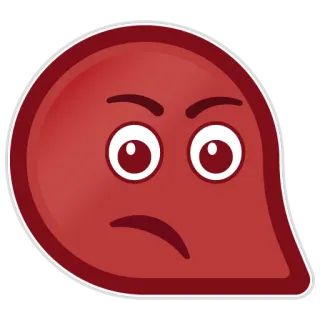 😡 marah, emoji, frustrasi, merah, kartun, ekspresi telegram sticker