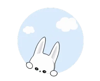 👋 可愛い, うさぎ, 動物, ウサギ, 空 whatsapp sticker