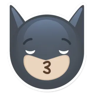 😙 animal, emoji, cat, kiss telegram sticker