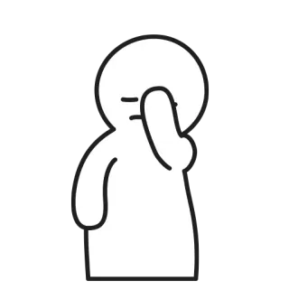 😕 stick figure, rude, gesture, middle finger, offensive, hand gesture telegram sticker