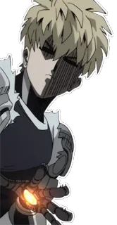 😠 Genos One Punch Man anime, cyborg, hero, Genos, One Punch Man, fighter telegram sticker