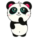 ☺️ panda, cute, animal, cartoon, sticker telegram sticker