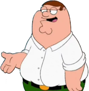 😀 Peter Griffin Family Guy 彼得·格里芬, 恶搞之家, 卡通, 搞笑, 角色, 喜剧 telegram sticker
