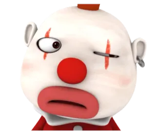 😉 Клоун, Подмигивающий, Мультик, Персонаж, Смешной telegram sticker