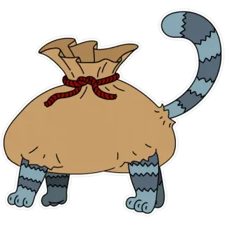 🐾 cat, bag, cartoon, funny, animal, humor telegram sticker