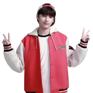 ✌️ Yankees homme, paix, sweat à capuche, veste, kpop telegram sticker