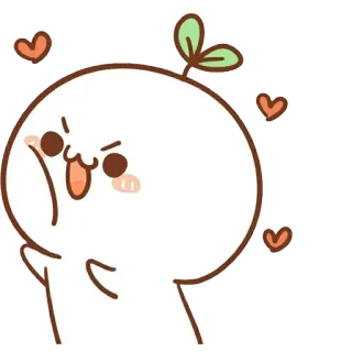 😡 cute, cartoon, heart, plant, emoji, sticker telegram sticker