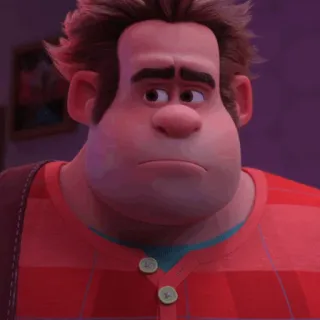 🥨 Wreck-It Ralph Detona Ralph, Disney, desenho animado, personagem whatsapp sticker