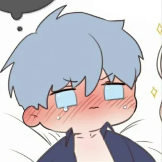 🍭 Anime, Triste, Dibujos animados, Llorando, Ilustración, Chibi whatsapp sticker
