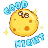 🌕 GOOD NIGHT luna, dormilón, buenas noches, hora de dormir, dibujos animados, noche, estrellas telegram sticker