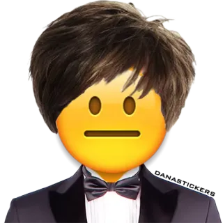😐 Эмодзи, Лицо, Смокинг, Официальная одежда, Портрет telegram sticker