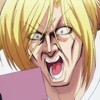 🌊 Anime, Engraçado, Rosto, Bravo, Exagerado telegram sticker