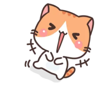 🤣 mèo, dễ thương, hoạt hình, động vật, nhãn dán whatsapp sticker