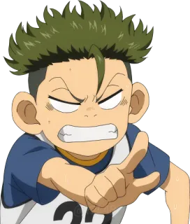 😠 Anime, Desenho animado, Menino, Bravo, Apontando, Expressão, Personagem telegram sticker