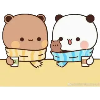 🍻 หมี, น่ารัก, สัตว์, กาแฟ telegram sticker
