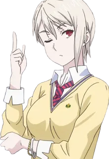 👆 Alice Nakiri Food Wars! Anime, Charakter, Alice Nakiri, Food Wars, Sticker, Schuluniform whatsapp sticker