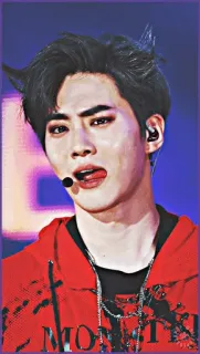💜 MONSTERS kpop, suho, exo, cantante, ídolo, asiático, música telegram sticker