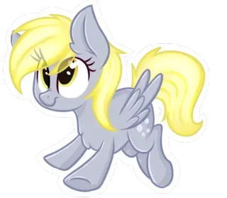 😄 Derpy Hooves My Little Pony Derpy Hooves, My Little Pony, Pônei, Desenho animado, Adesivo telegram sticker