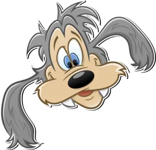 😃 собака, мультфильм, животное, персонаж, голова telegram sticker