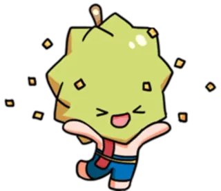 🙌 Kreskówka, Owoc, Szczęśliwy, Słodki, Kawaii telegram sticker