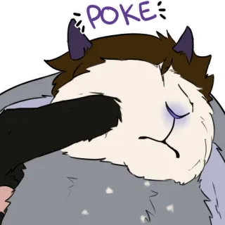 👉 POKE poke, cartoon, cat, cute, funny whatsapp sticker